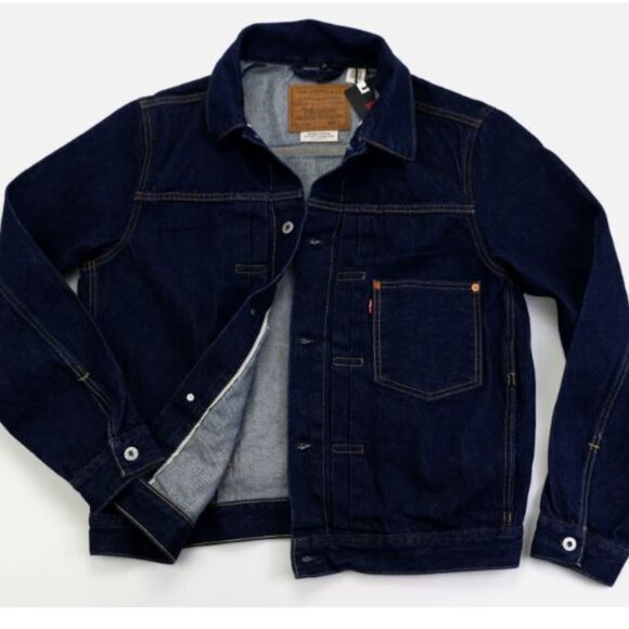 Levi's Type 1 Denim Jacket Selvedge Trucker 100% Cotton Men's Size S One Premium - Picture 1 of 16